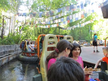 Making a huge splash on Kali River Rapids at Disney's Animal Kingdom