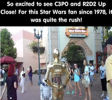 Close up with C3P0 and R2D2 at Walt Disney World Hollywood Studios